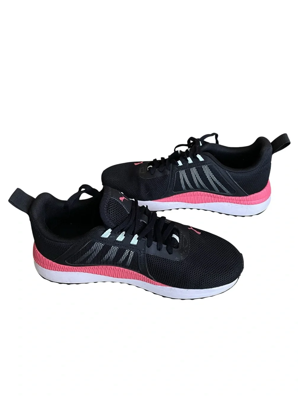 Puma Pacer Net Cage Size 6.5 Women's Black & Pink Sneakers